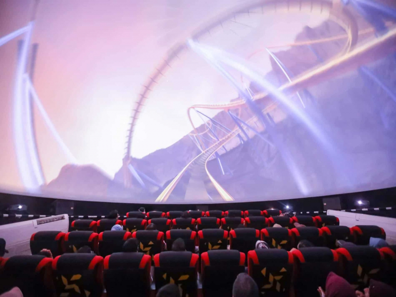 Tourists enjoying 360 degree of 3D image at Langkawi Skydome 